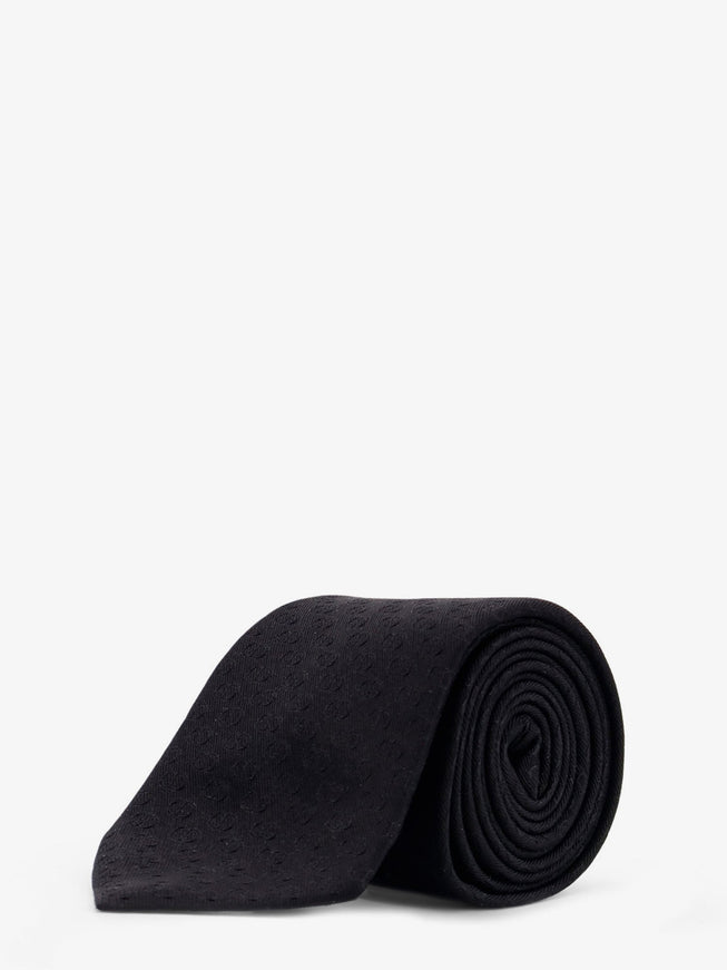Dior Silk Tie With Dior Oblique Logo Embroidery Uni Nero