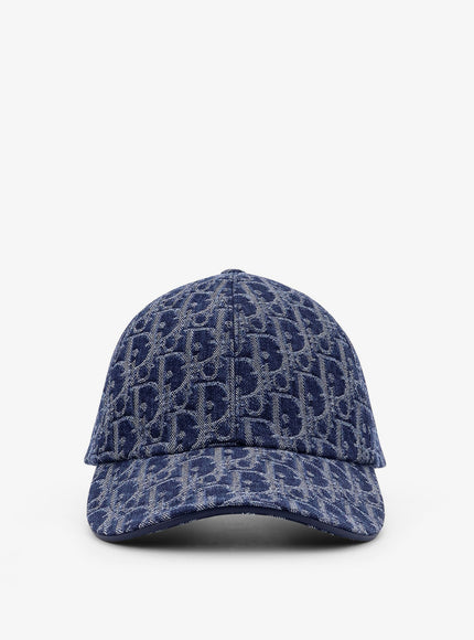 Dior D-Player Denim Oblique Baseball Hat Blu