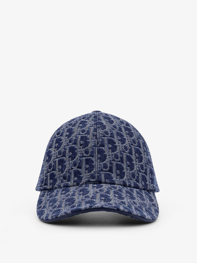 Dior D-Player Denim Oblique Baseball Hat Blu