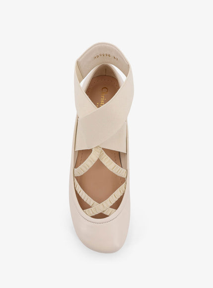 Dior Shade Leather Ballerinas With Elastic Bands