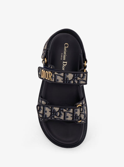 Dior Dioract Cotton Sandals With Dior Oblique Motif