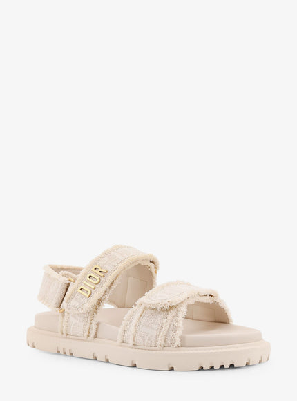 Dior Dioract Fabric Sandals With Dior Oblique Motif