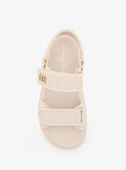 Dior Dioract Fabric Sandals With Dior Oblique Motif