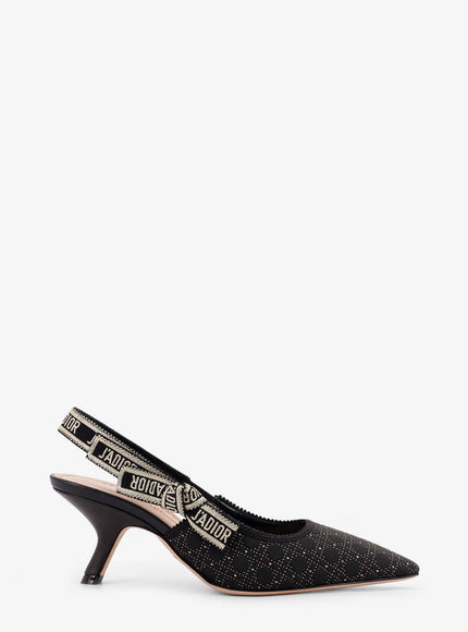 Dior J'adior Slingback Microcannage Pump Nero Oro