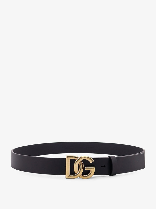 Dolce & Gabbana Leather Belt Nero Oro