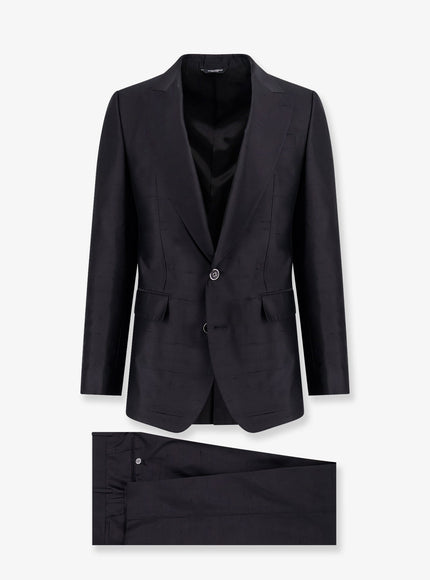 Dolce & Gabbana Sicilia Light Silk Shantung Suit Nero