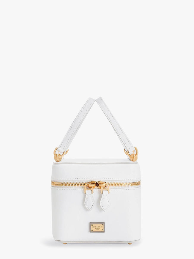 Dolce & Gabbana Sicily Leather Handbag With Iconic Logo Plate Uni Bianco