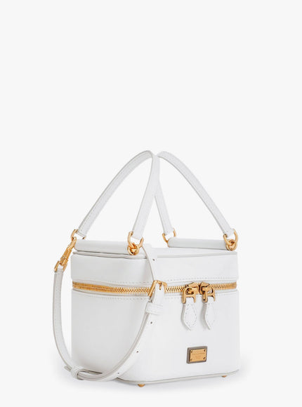 Dolce & Gabbana Sicily Leather Handbag With Iconic Logo Plate