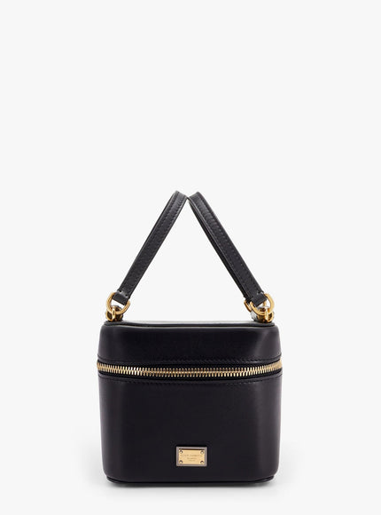 Dolce & Gabbana Sicily Leather Handbag With Iconic Logo Plate Uni Nero