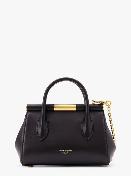 Dolce & Gabbana Marlene Leather Handbag With Logo Print