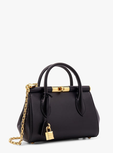 Dolce & Gabbana Marlene Leather Handbag With Logo Print