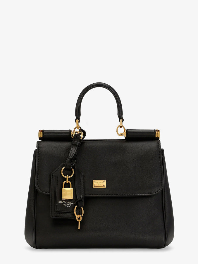 Dolce & Gabbana My Sicily Leather Shoulder Bag Uni Nero