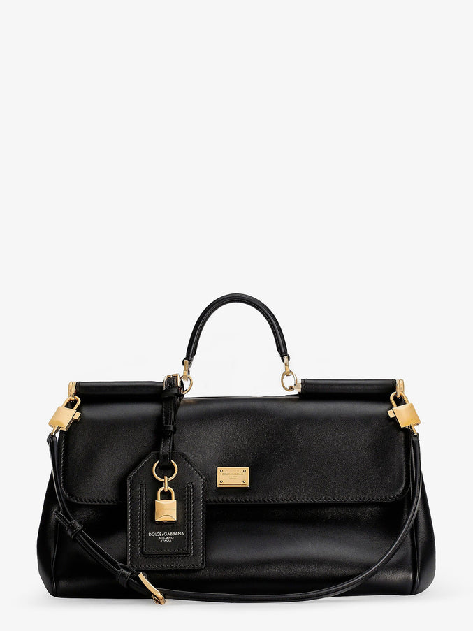 Dolce & Gabbana My Sicily Leather Shoulder Bag Uni Nero