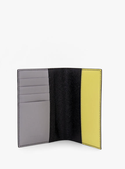 Dolce & Gabbana Saffiano Leather Passport Holder With Clored Leather Inserts