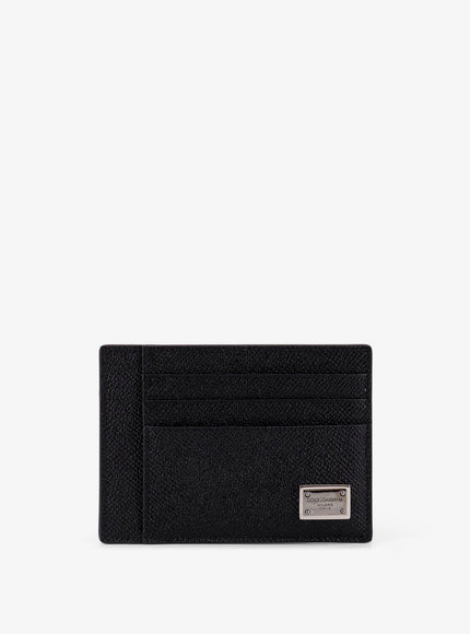 Dolce & Gabbana Leather Cardholder Uni Nero
