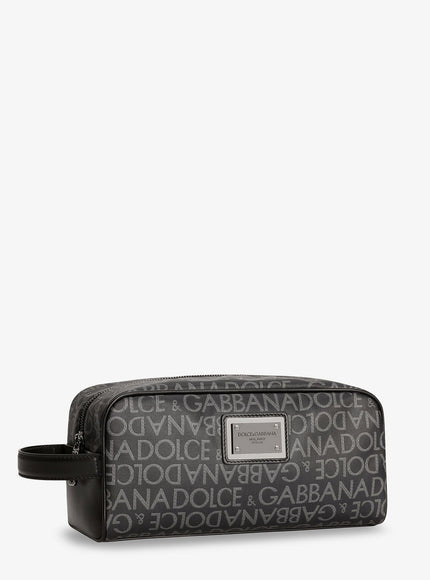 Dolce & Gabbana Coated Canvas Necessaire With All-Over Logo