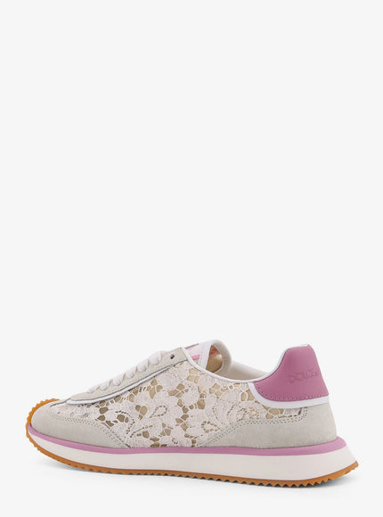 Dolce & Gabbana Low-Top Lace Sneakers With Suede Inserts