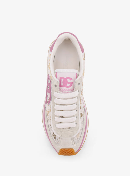 Dolce & Gabbana Low-Top Lace Sneakers With Suede Inserts