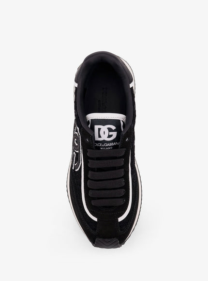 Dolce & Gabbana Low-Top Lace Sneakers With Suede Inserts