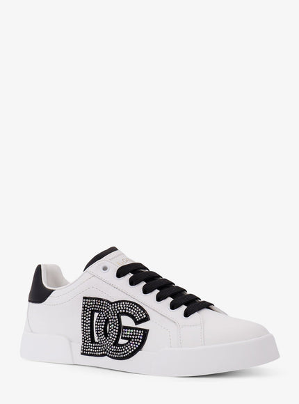 Dolce & Gabbana Portofino Light Strobel Leather Low-Top Sneakers