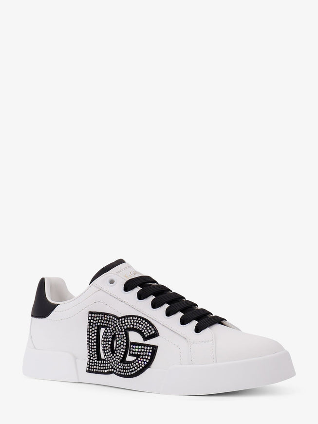 Dolce & Gabbana Portofino Light Strobel Leather Low-Top Sneakers