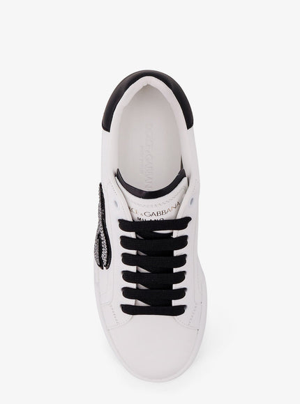 Dolce & Gabbana Portofino Light Strobel Leather Low-Top Sneakers