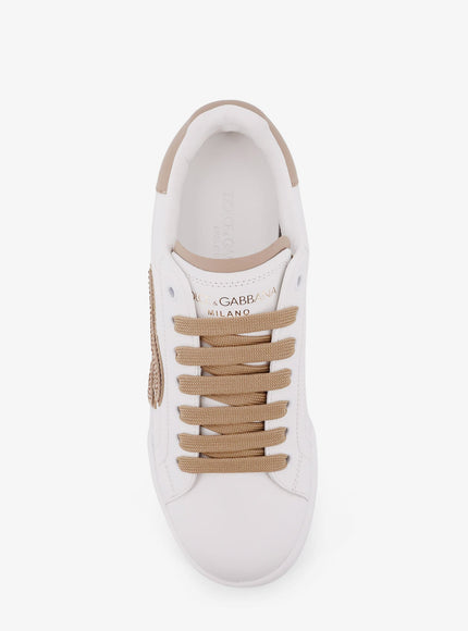 Dolce & Gabbana Portofino Light Strobel Leather Low-Top Sneakers