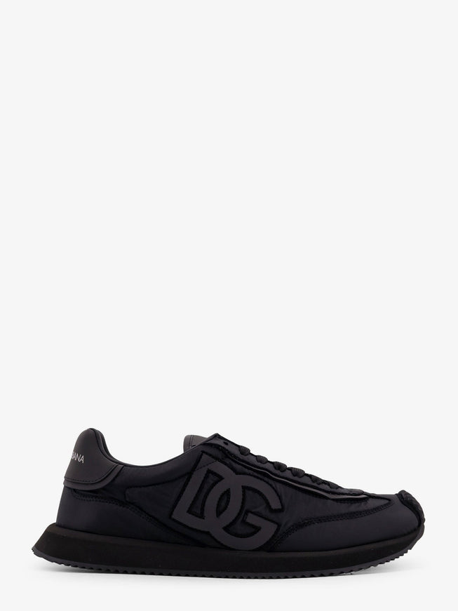 Dolce & Gabbana Low-Top Wool Sneakers With Suede Inserts Nero
