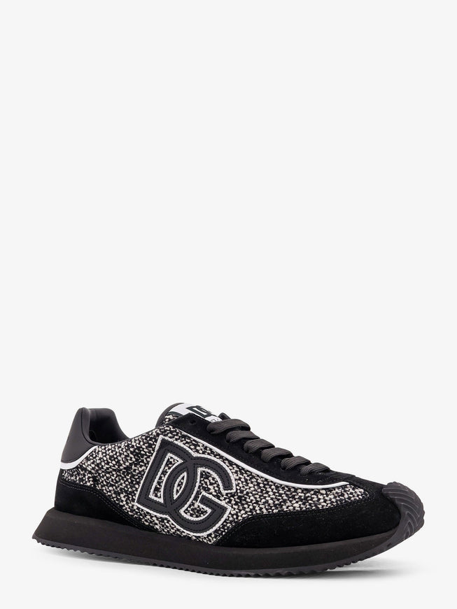 Dolce & Gabbana Low-Top Wool Sneakers With Suede Inserts