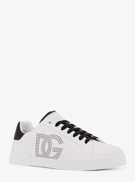 Dolce & Gabbana Portofino Leather Low-Top Sneakers