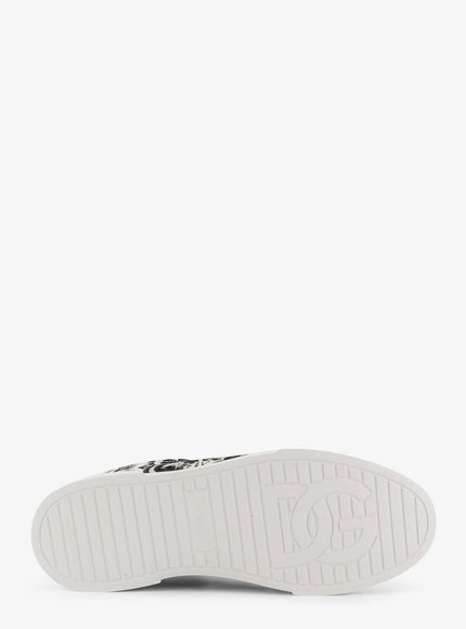 Dolce & Gabbana Leather Sneakers With Embossed Side Logo