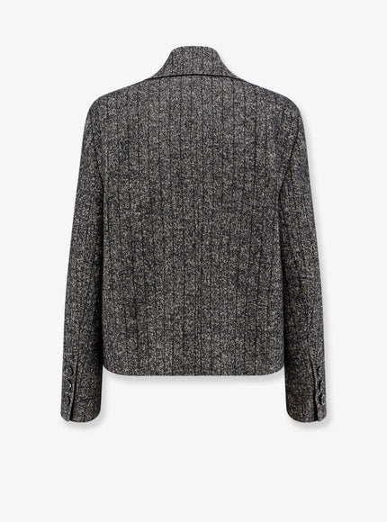 Dolce & Gabbana Wool Blend Striped Double-Breasted Blazer