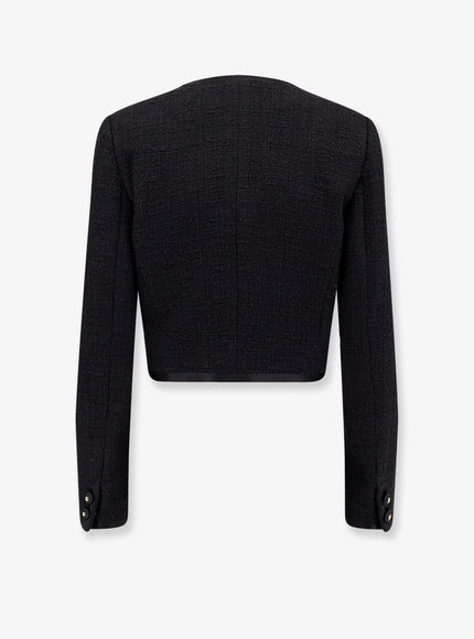 Dolce & Gabbana Cotton And Viscose Blazer With Animalier Print Lining