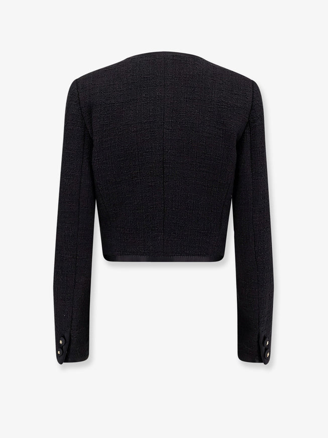 Dolce & Gabbana Cotton And Viscose Blazer With Animalier Print Lining