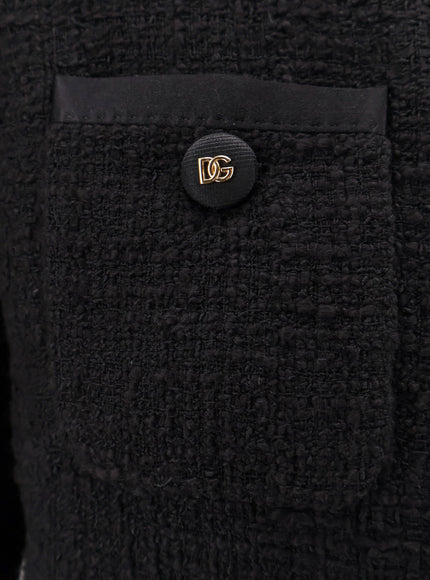 Dolce & Gabbana Cotton And Viscose Blazer With Animalier Print Lining