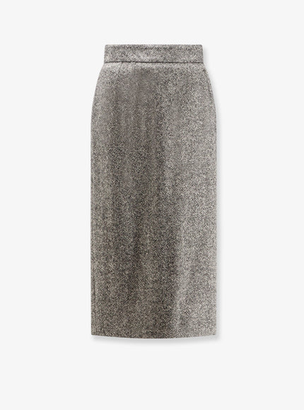 Dolce & Gabbana Virgin Wool Midi Pencil Skirt Fantasia