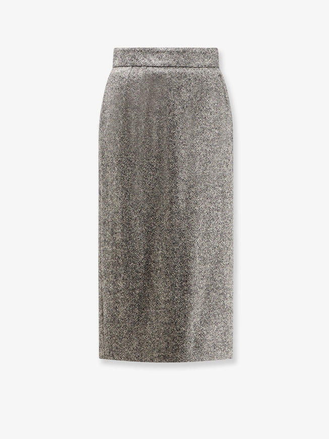 Dolce & Gabbana Virgin Wool Midi Pencil Skirt Fantasia