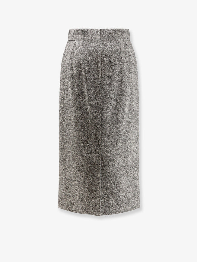Dolce & Gabbana Virgin Wool Midi Pencil Skirt