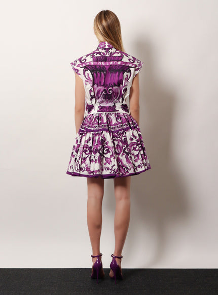 Dolce & Gabbana Cotton Shirt With Maiolica Print