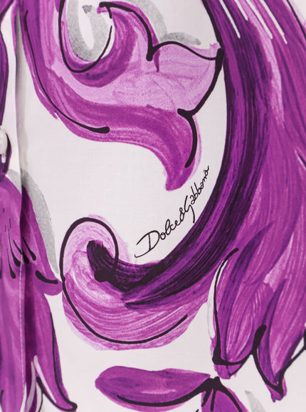 Dolce & Gabbana Cotton Shirt With Maiolica Print