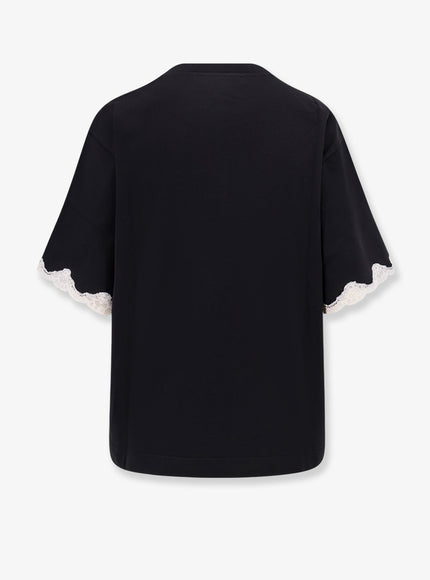 Dolce & Gabbana Cotton T-Shirt With Lace Details