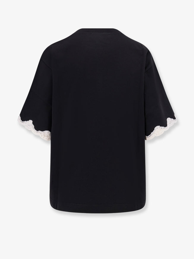 Dolce & Gabbana Cotton T-Shirt With Lace Details