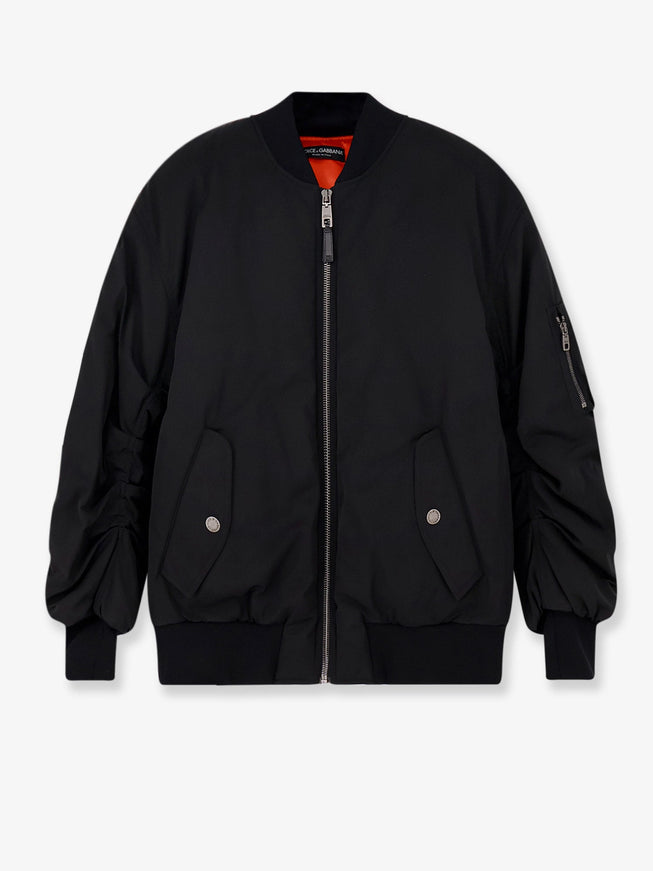 Dolce & Gabbana Nylon Jacket With Wrinkled Effect Nero
