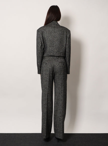 Dolce & Gabbana Striped Wool Blend Trousers