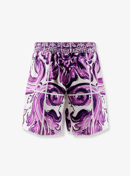 Dolce & Gabbana Cotton Shorts With Maiolica Print