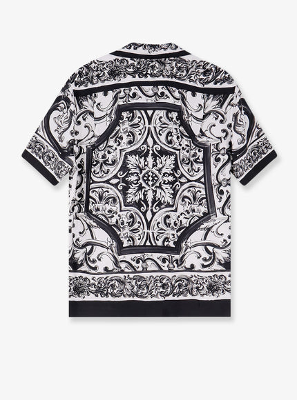 Dolce & Gabbana Silk Shirt With Maiolica Print