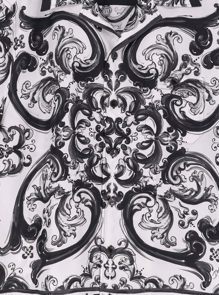 Dolce & Gabbana Silk Shirt With Maiolica Print