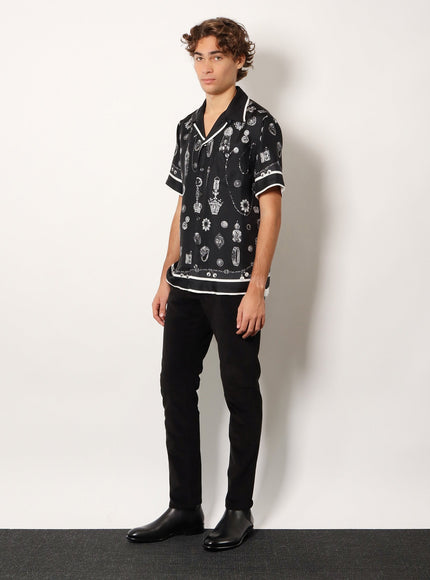 Dolce & Gabbana Silk Shirt With Maiolica Print