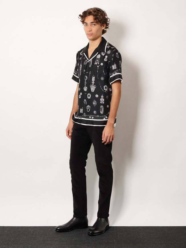 Dolce & Gabbana Silk Shirt With Maiolica Print