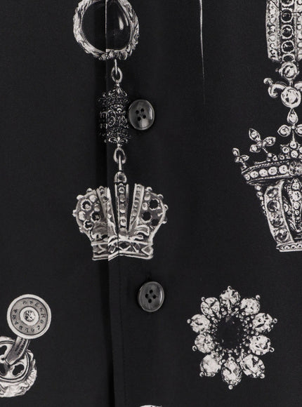 Dolce & Gabbana Silk Shirt With Maiolica Print
